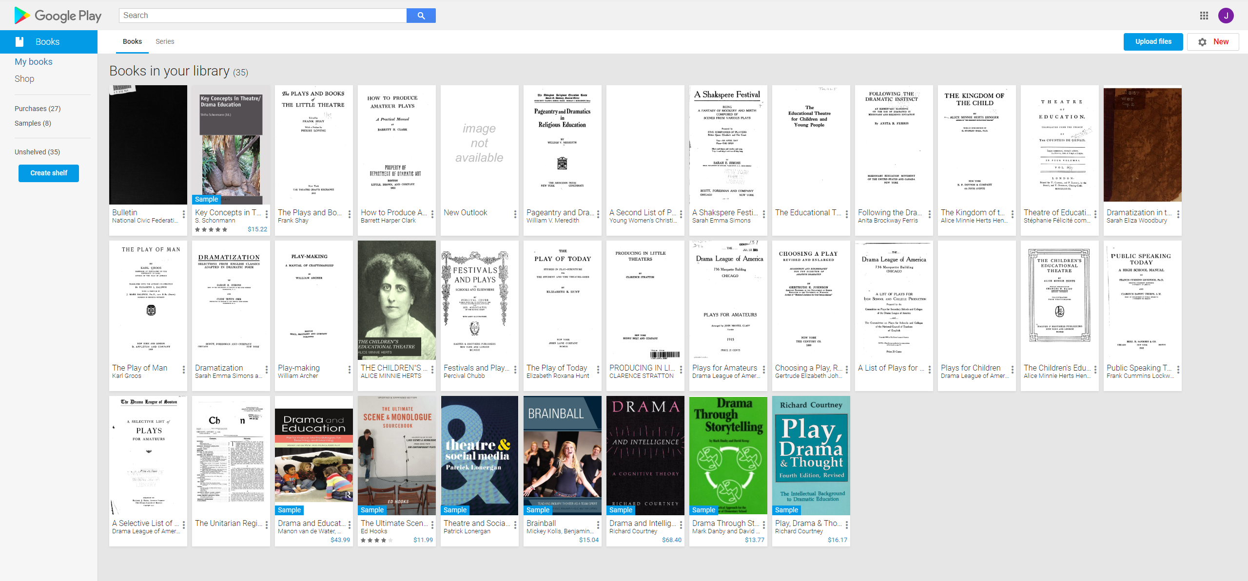 Google Books Library Screenshot